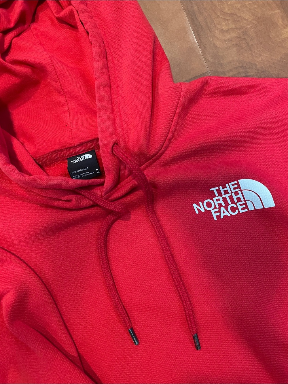 The North Face Red Crewneck Hoodie with White Logo - Picture 2 of 3